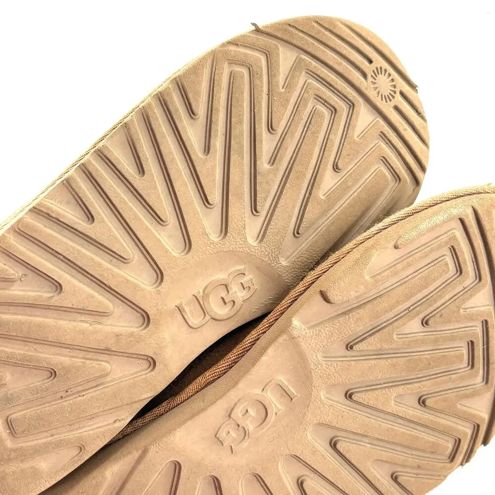 Ugg Classic Shortie Suede Boots 5.5 Womens Tan Camel Shearling 4 Kids Girls